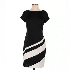 Sandra Darren Women Black/White Dress 8- NWOT